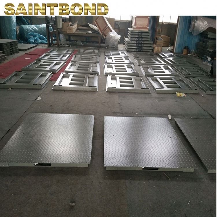Electronic Shanghai Load Cell Electronic 6mm Chequered Plate Weight 2000kg Digital Heavy Duty Platform Weighing Floor Scale