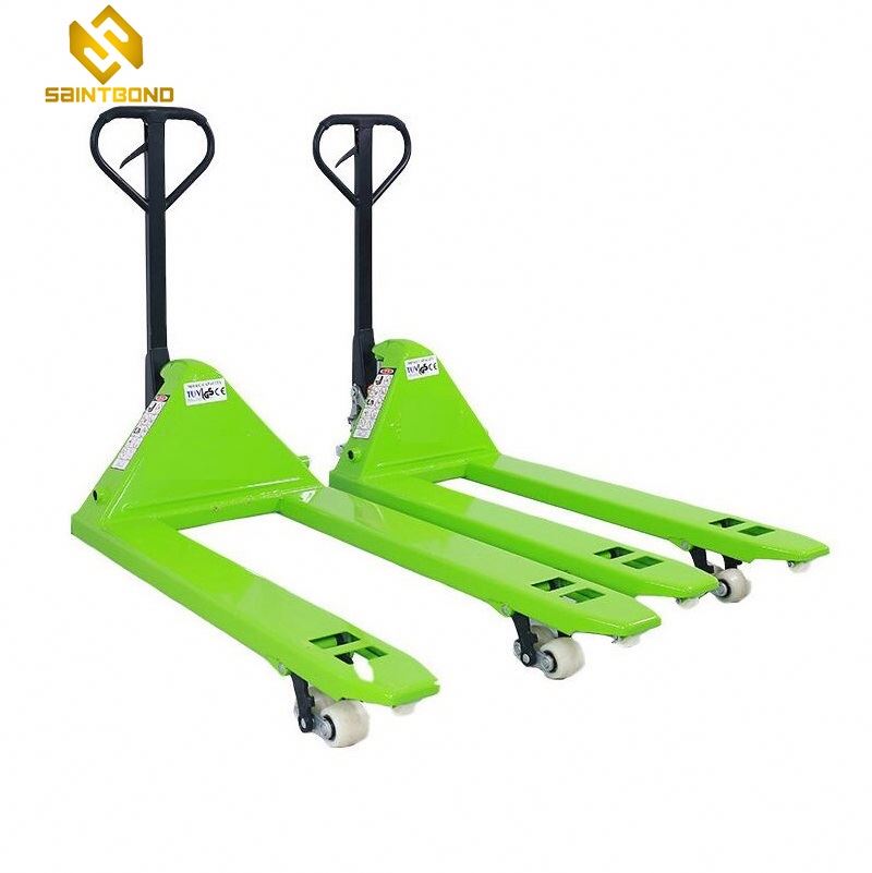 PS-C1 Adjustable Fork Hand Pallet Forklift 2000 Kg Hand Pallet Truck Hydraulic Cylinder With Nylon Wheel Quick Lift