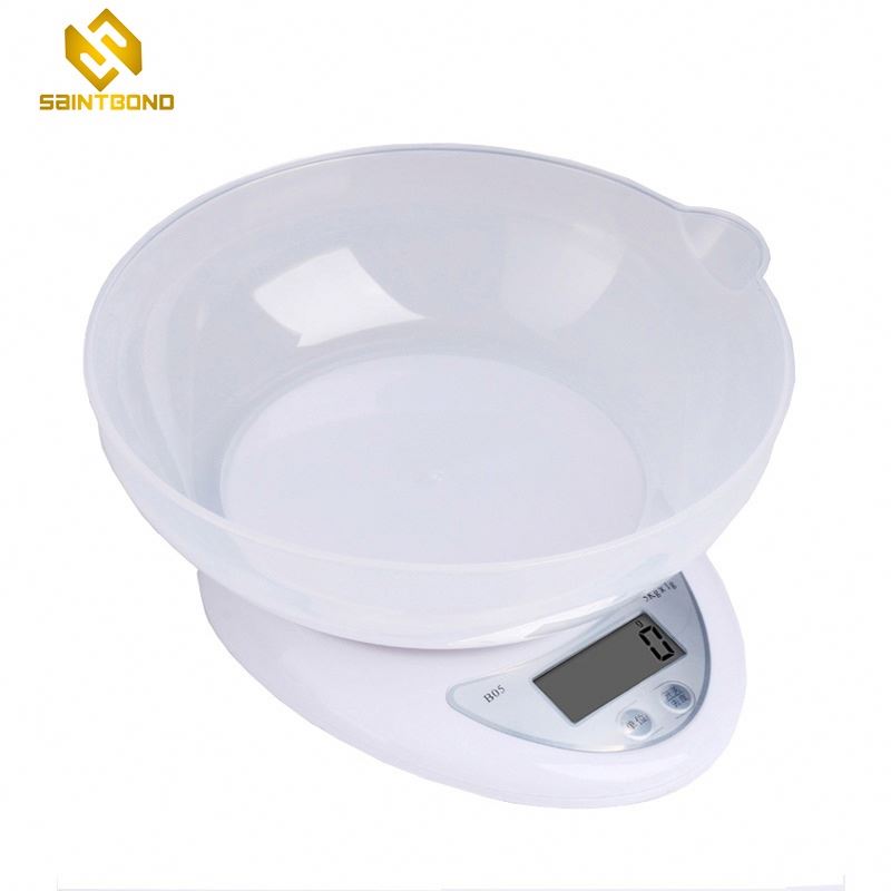 B05 Digital Kitchen Scale White 5kg, Bowl Kitchen Cooking Scale