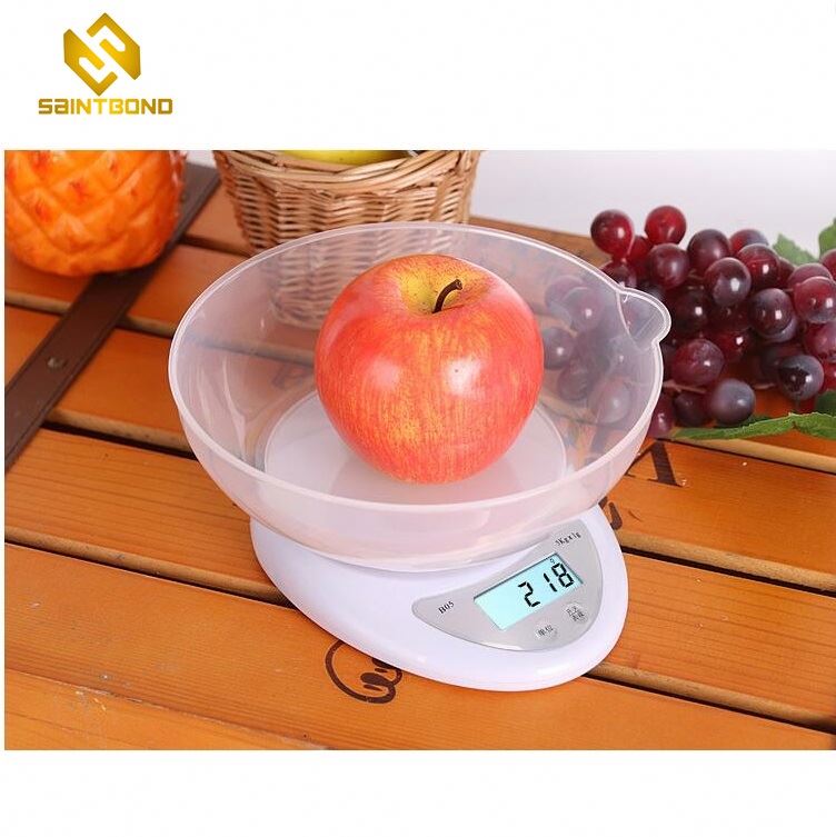 B05 Multifunction Household 5kg Electronic Scale, Digital Measuring Kitchen Food Weighing Scale With Bowl
