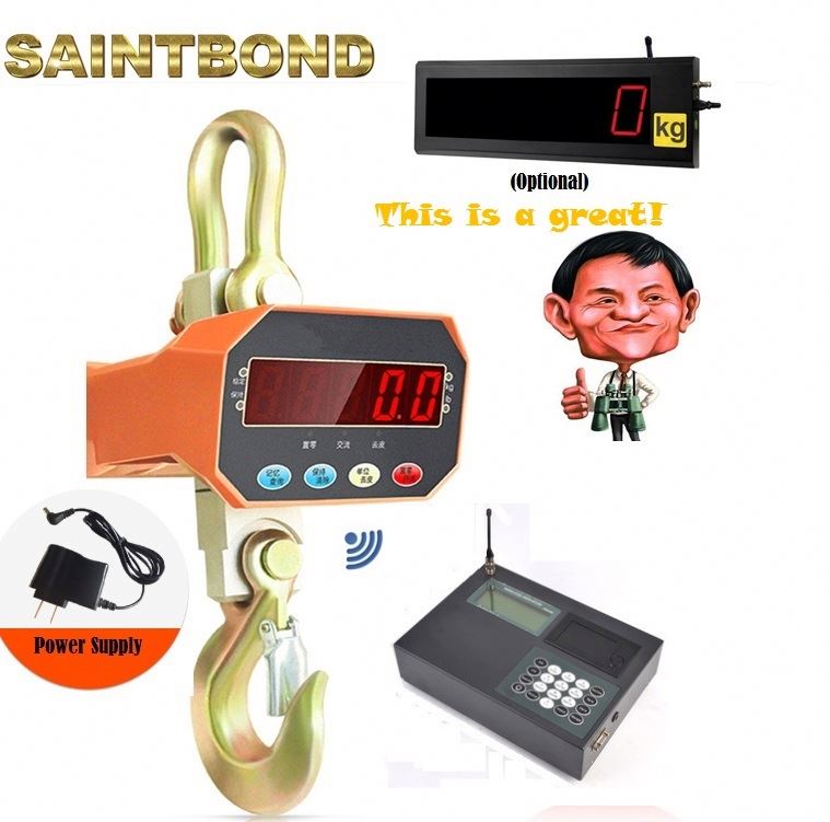 Digital & with Remote Control 5 Ton LED Display 5t Handheld Crane Scale 500kg