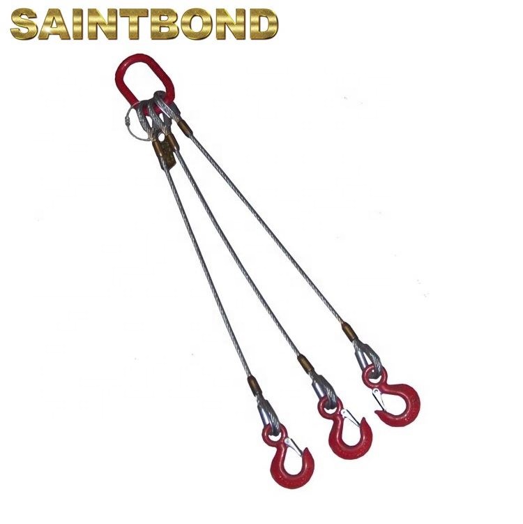 Lifting Sling with Two-Leg Bridles 4 Leg Bridle Adjustable Wire Rope Slings