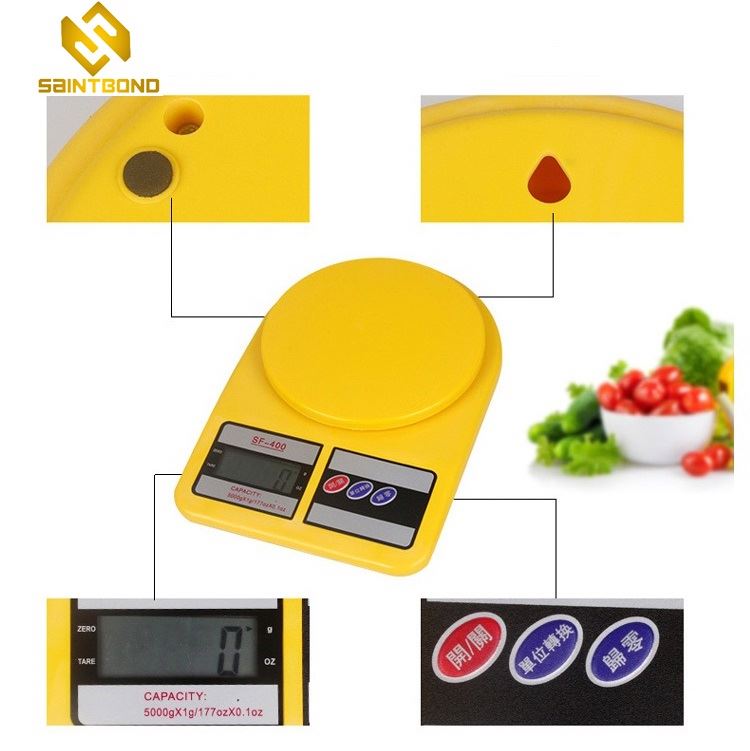 SF-400 The Latest Design Digital Kitchen Weighing Scale, Electronic Balance Kitchen Scale