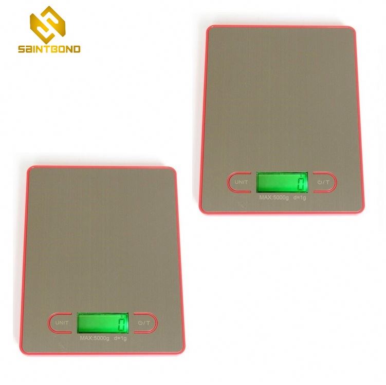 PKS002 2020 Kitchen Diet Scale Water Transfer Printing Food Scale Toughened Glass 5kg/11lb Digital Kitchen Scale