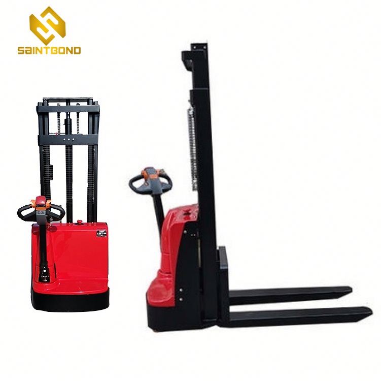 PSES11 2640lbs 118inch Capacity Electric Walkie Straddle Stacker Forklift for US Free Shipping