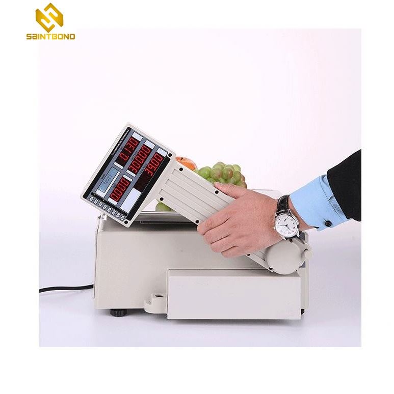 M-F 30kg Free-Installation Supermarket Price Computing Scale Barcode Label Printing Weighing Scales With Receipt Printer
