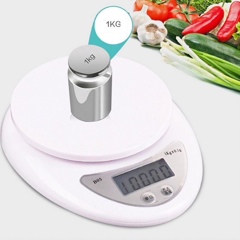 B05 Precision Kitchen Portable Round New Styles Fruit Weighing Electronic Food Digital Weight Scale