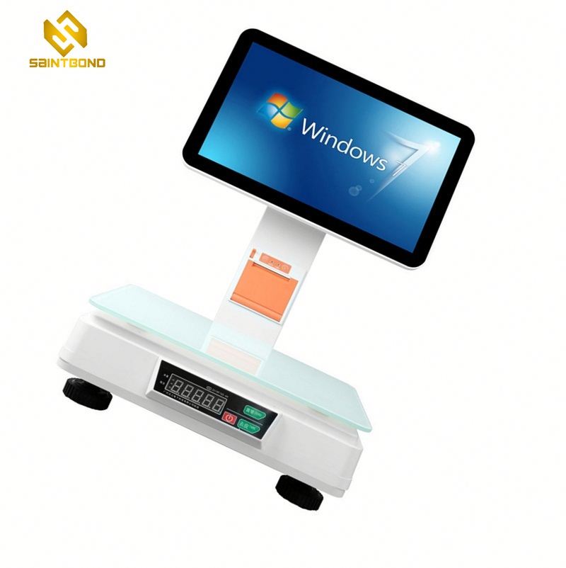 PCC02 Pos Scales All In One Touch Android Cash Register Weighing Scale With Printer