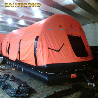 High quality ODM Rigid Open Reversible used fishing liferaft valise 6 man self-righting type inflatable life raft