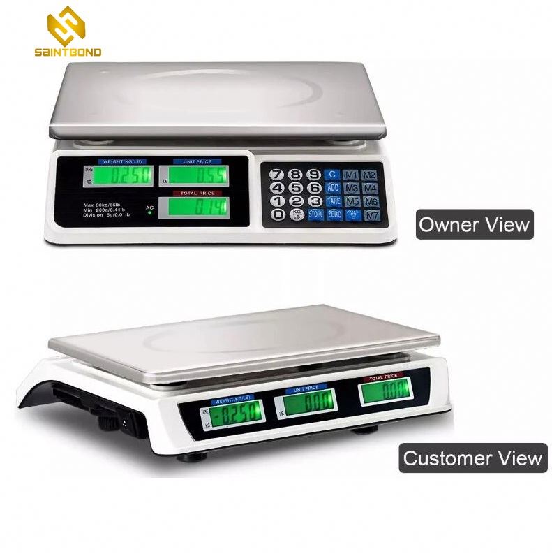 AS809 Digital Price Computing Scale With Led/Lcd Display Digital Balance Scale 40kg 5g