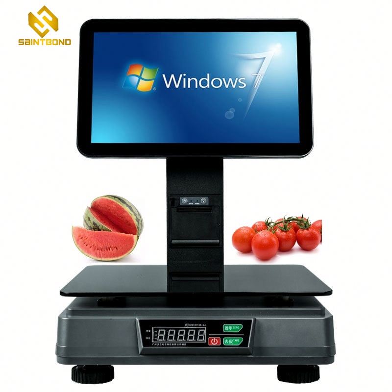 PCC02 New Arrival All in One Touch Screen Cash Register Scale with Receipt Printer For Fruit Store Retail POS