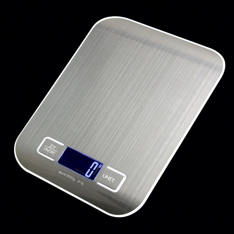 PKS001 Stainless Steel Mini Kitchen Scale 5kg, Digital Hook Food Grain Weighing Scale