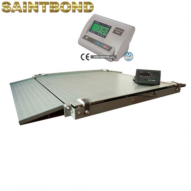 Movable 3ton Platform 3tons Bench Weighing Scales Industrial Flooring Electronic Industry 2000kg Load Cell Floor Scale Ramp