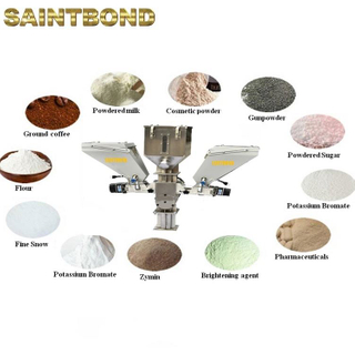Gravimetric Filler Machine Dosing Mixer Dual Auger Feeder Volumetric for Potassium Powder Double Color Masterbatch Doser