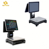 PCC01 Win-dows 7 Dual Screen PCAP Restaurant POS System All In One Touch Screen POS Cashier POS