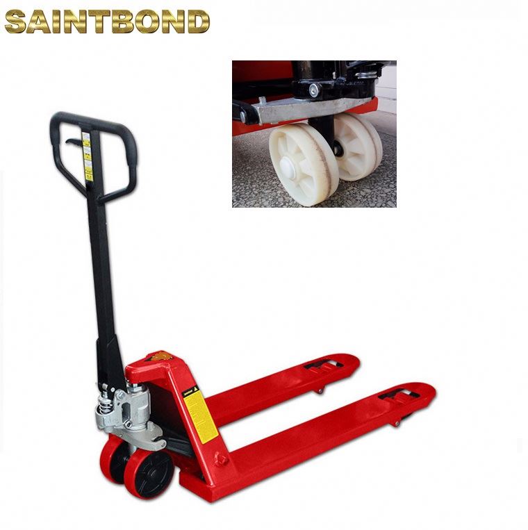 China Hand 500kg LED Display Handy Hydraulic Jack Weighing Scale Manual High Lift Pallet Truck