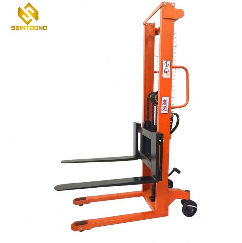 PSCTY02 1.5 Ton Hand Manual Pallet Operated Stacker Hydraulic 1.6m Lifting Pallet Stacker Forklift