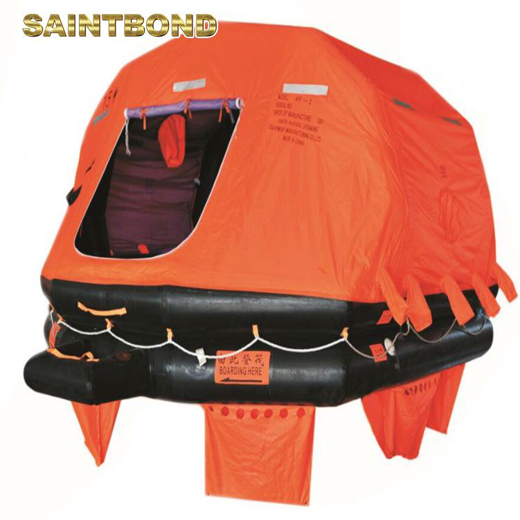 Self Inflating Portable 12 Person Coastal Compact Throw over Board for Sale Reviews Life Raft Supplier