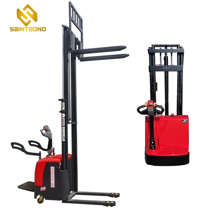 PSES11 Electric Stacker Truck Pallet Lift Stacker Capacity 2200lbs Full Electric Forklift