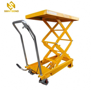 HSL01 500kg Lifting Height 1000mm Yellow Color Manual Mini Scissor Lift Table