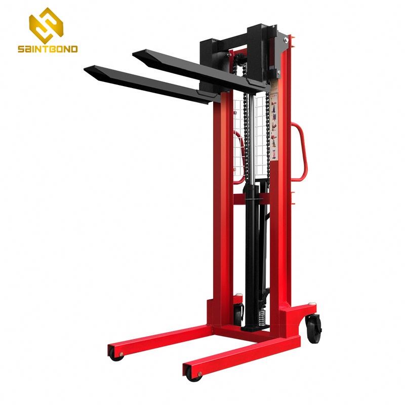 PSCTY02 1000kg Manual Hydraulic Hand Pallet Stacker Forklift with Wheels