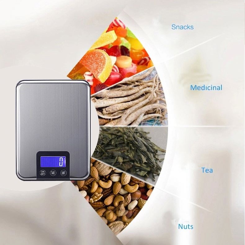PKS003 Factory Wholesale Amazon Best Seller Electronic Digital 1g 5000g Kitchen Food Weight Scale